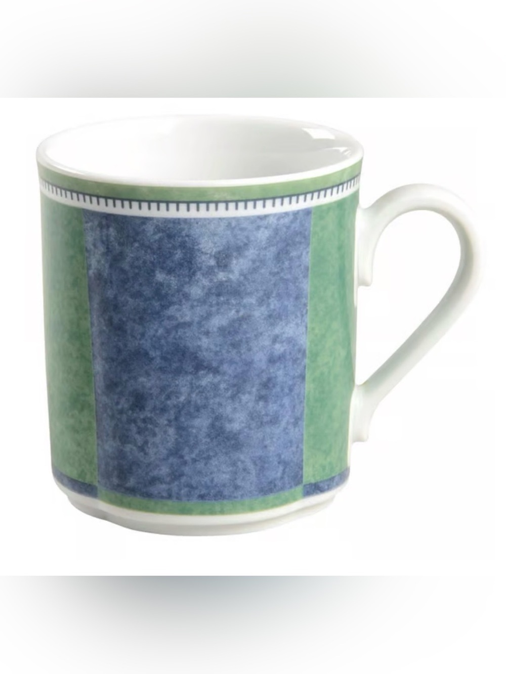Villeroy & Boch Blue and Green Patterned Ceramic Mug NEW